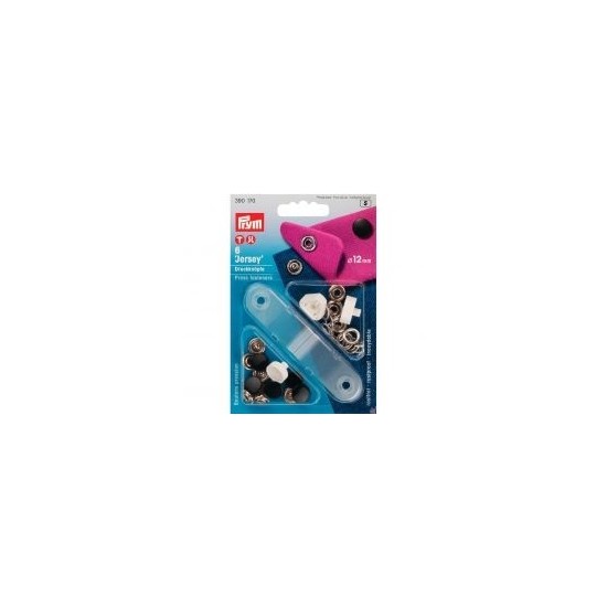 Кнопки Prym "Jersey" чёрные 12 мм 390170