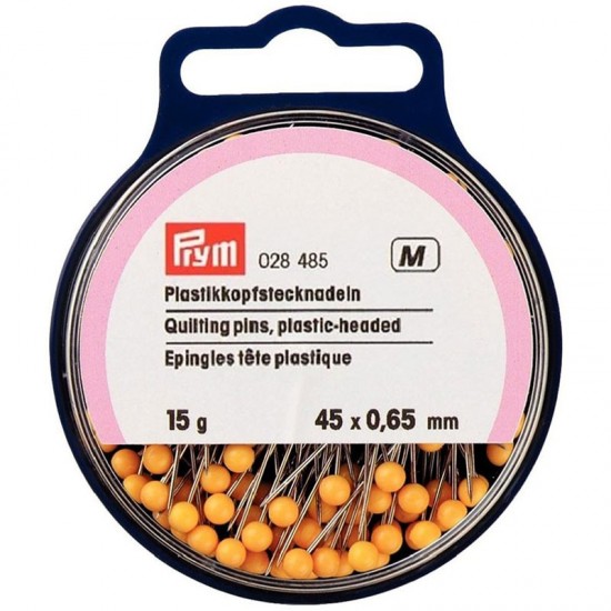 Булавки портновские Prym 028485 c пластиковыми головками желтые фото 3438