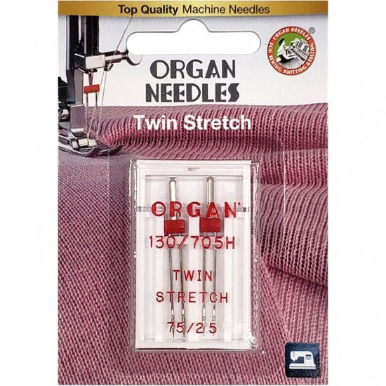 Игла двойная стрейч Organ Twin Stretch №75/2.5