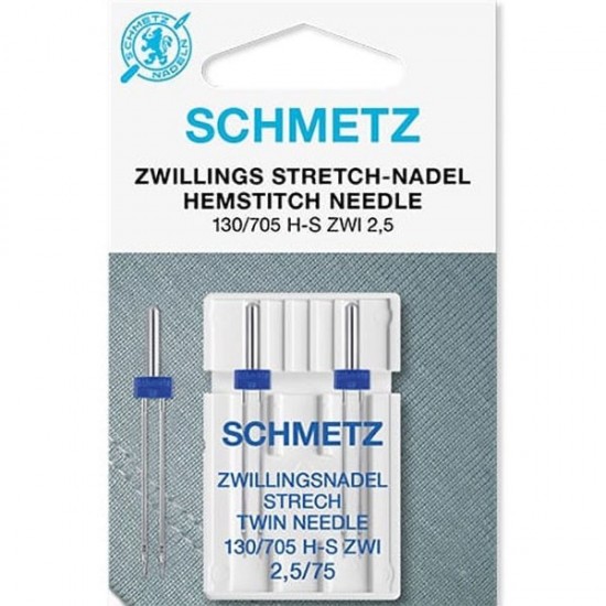 Иглы двойные для стрейча Schmetz Twin Stretch №75/2.5