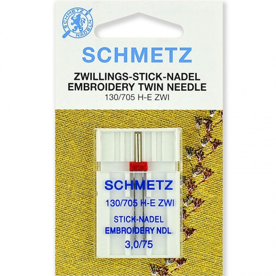 Schmetz Twin Embroidery №75/3.0
