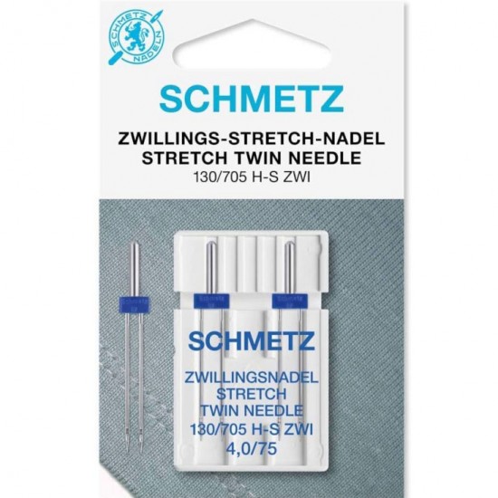 Иглы двойные для стрейча Schmetz Twin Stretch №75/4.0