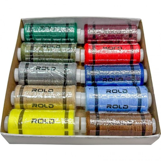 Набор разноцветных ниток для шитья Rold 10 шт.