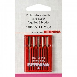 036 154 70 00 Bernina 130/705 H-E 75 иглы для вышивания 5 шт. фото 1