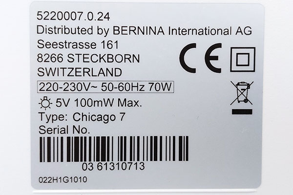 Bernina Bernette Chicago 7